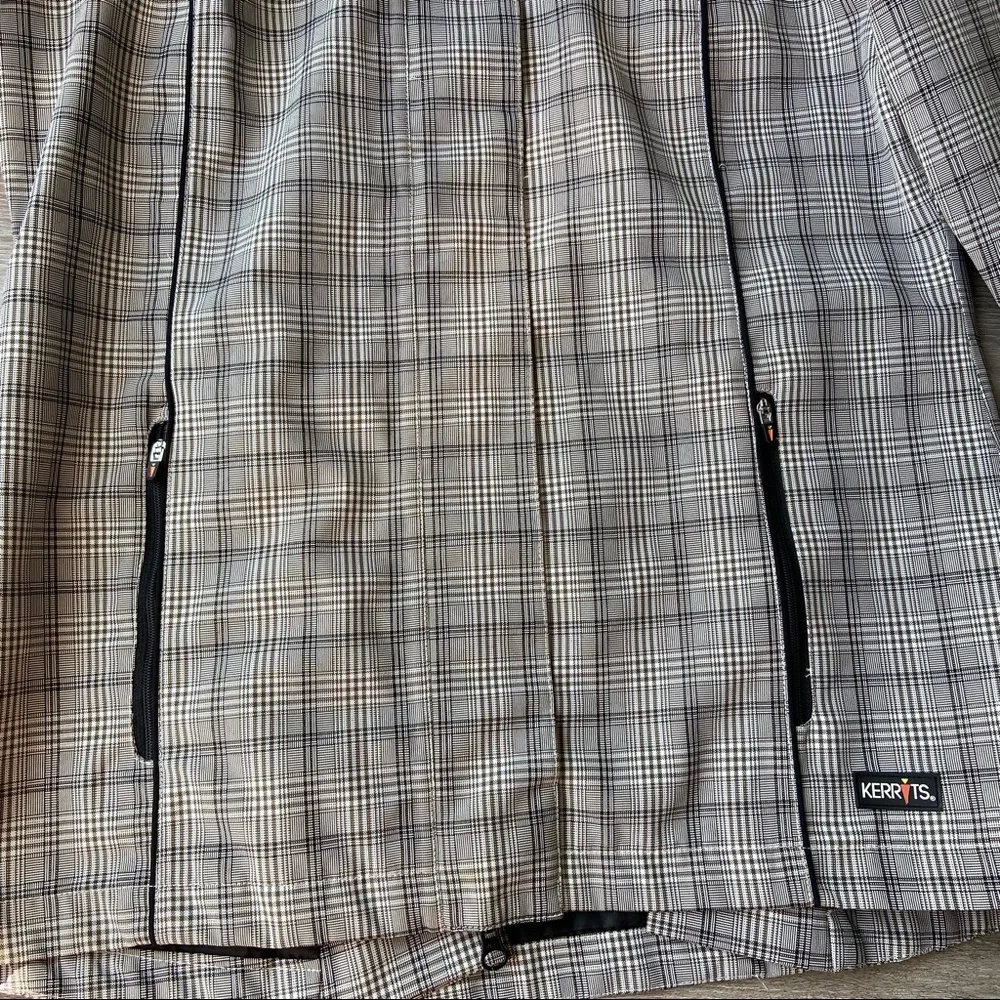 Kerrits Rain Shelter Barn Jacket Medium Tan Plaid - Picture 9 of 16